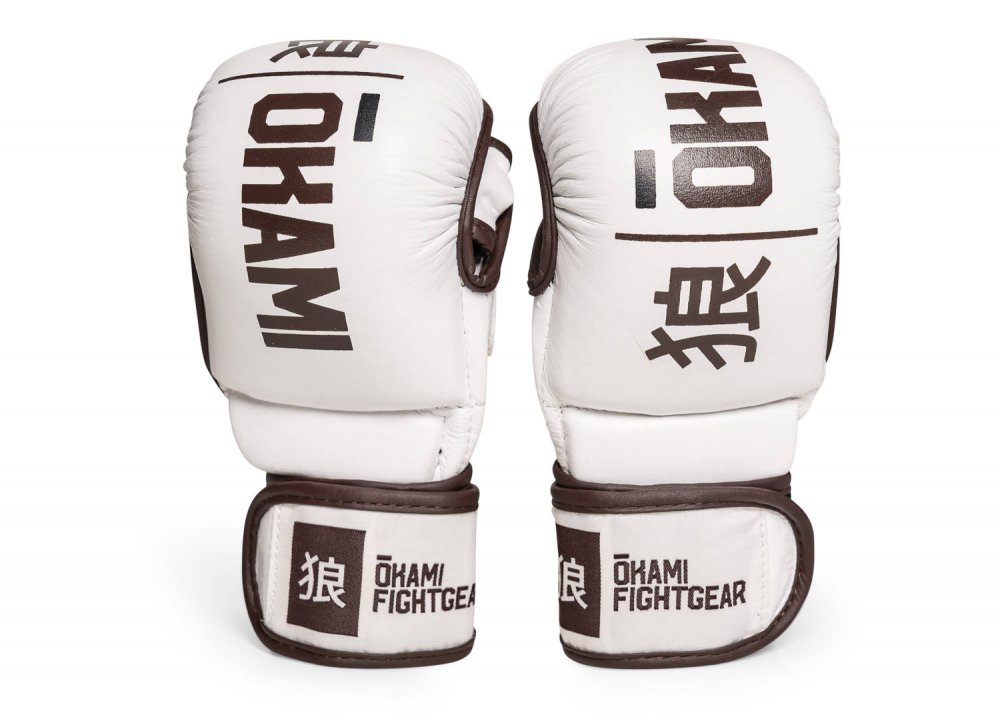 Okami fightgear MMA Sparring Gloves Hi-Pro Blanc